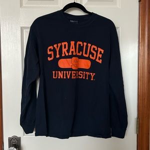 Syracuse University - Navy Blue Unisex Long Sleeve T-Shirt, Size: M